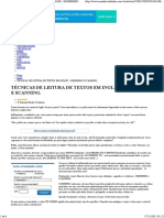 Técnicas de Leitura de Textos em Inglês - Skimmimg e Scanning