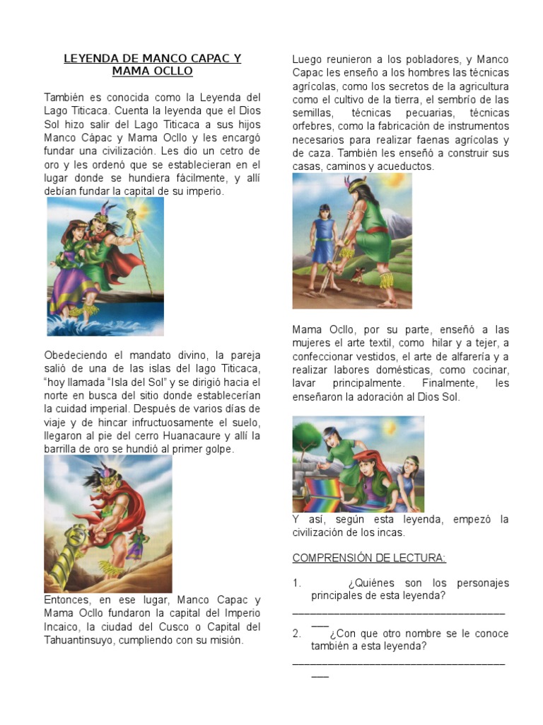 Leyenda de Manco Capac y Mama Ocllo - 1592577323