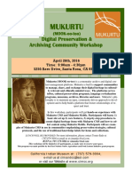 MUKURTU Digital Preservation & Archiving Community Workshop