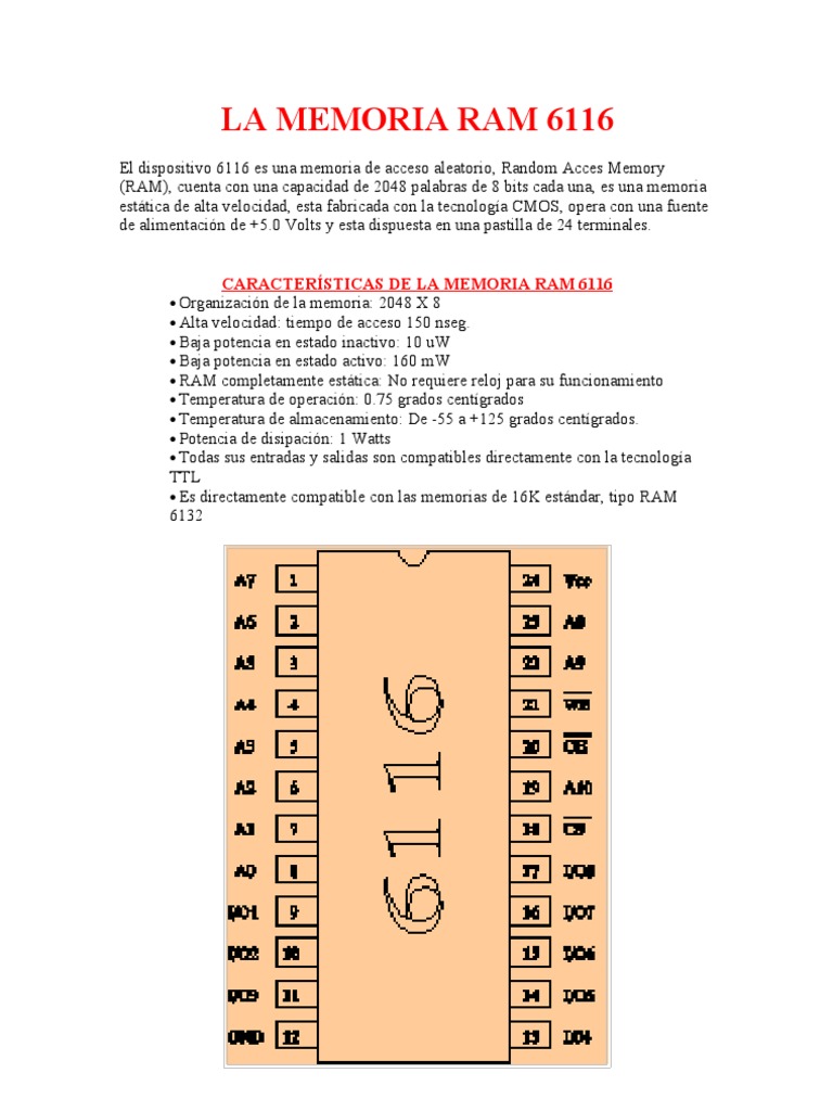 La Memoria Ram 6116 Memoria De Acceso Aleatorio Terminal De Computadora