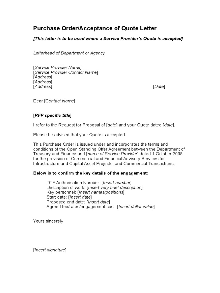 Purchase Order Letter 2dasd | PDF | Finance & Money Management
