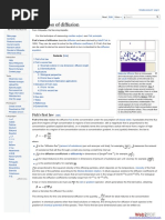 Fick's Law of Diffusion