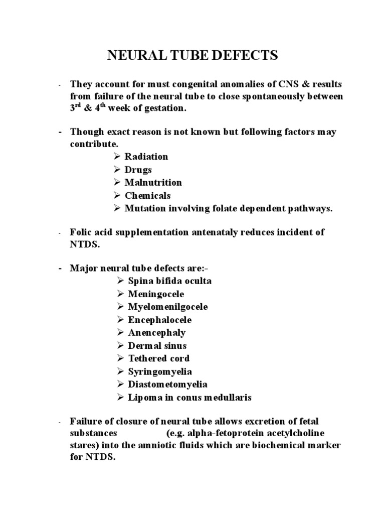 Neural Tube Defects | PDF | Medical Specialties | Nervous System