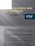 We The Filipinos Are Mild Drinkers