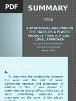 Statistics Powerpoint Presentation - Regression