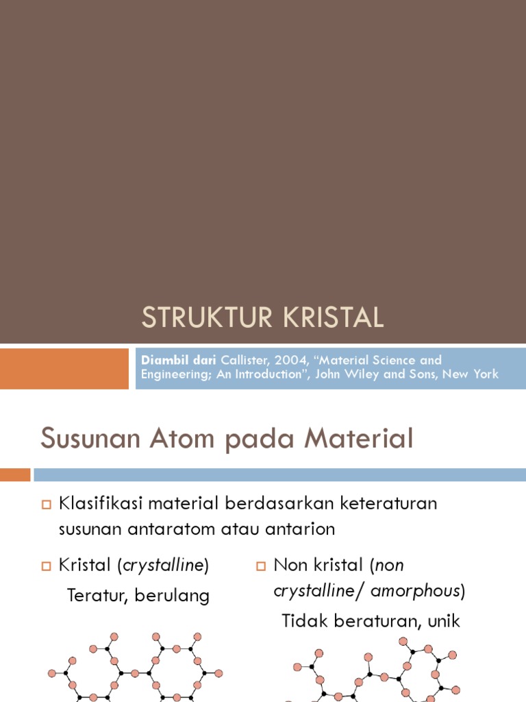 Struktur dan Jenis Kristal Material | PDF