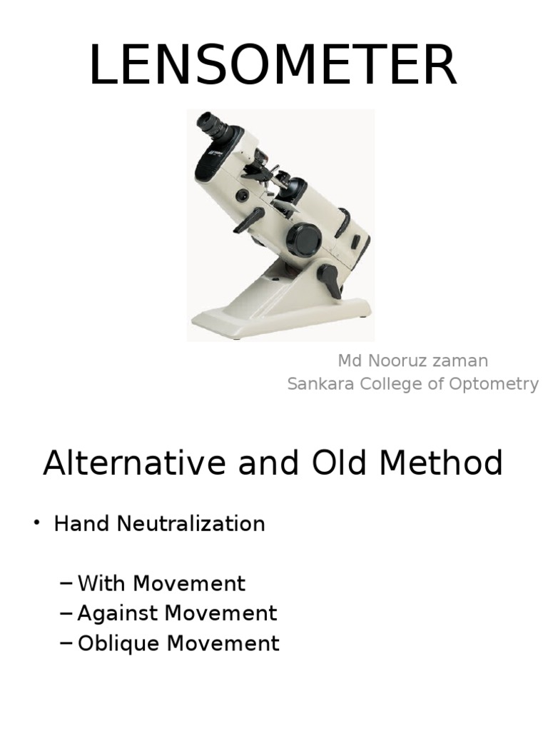 8. Refracto Lensometer,Auto Lenso and Lens Measure hddhhd jdhdh Lens (Optics) Optics