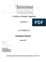 Research Day Certificate