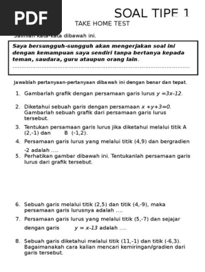 Soal Ulangan Matematika Smp Kelas 8