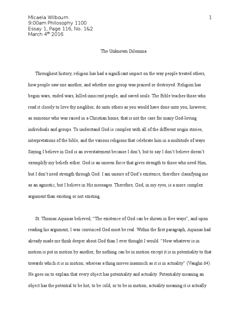 What are the 5 arguments for the existence of god picture