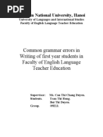 Download Common Grammar Errors in Writing of First Year Students in Faculty of English Language Teacher Education by Kavic SN30370094 doc pdf