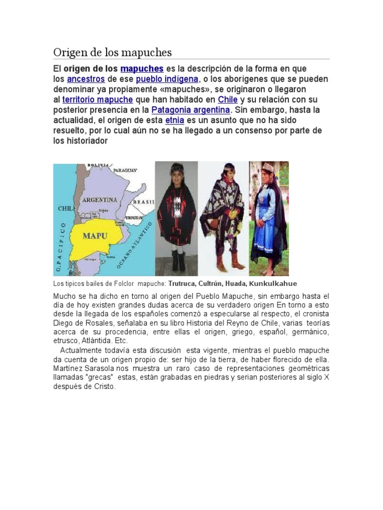 Origen de Los Mapuches | PDF