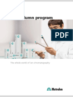 Column Program IonChromatography Metrohn