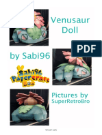 Venusaur Doll Lineless Papercratf