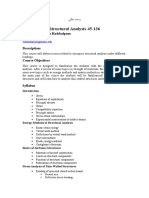 Structural Analysis 45-136: Instructor: Hassan Haddadpour