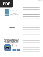 Exercícios Livro de Estatística 7,8,9,10,12,13