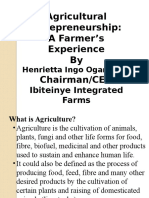 Agricultural Entrepreneurship