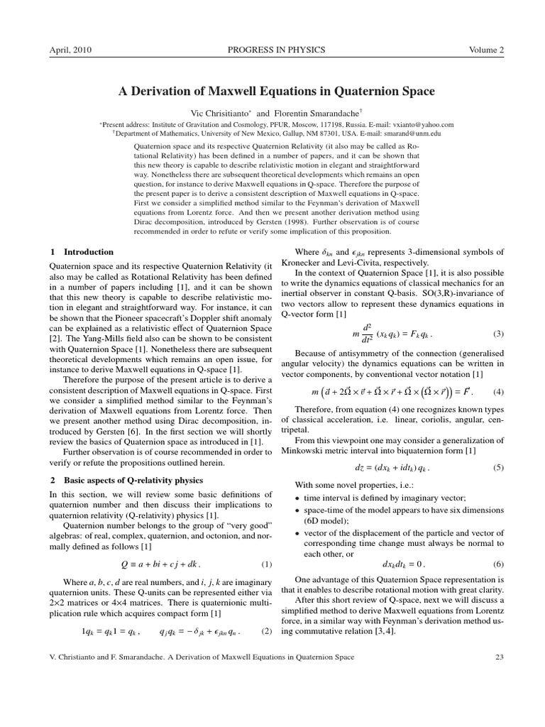 A Derivation of Maxwell Equation | PDF | Teaching Methods & Materials ...