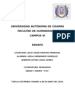 Ensayo de Tercer Semestre