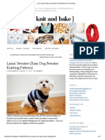 Dog Sweater Knitting Pattern