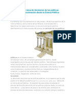 Los Procesos de Toma de Decisiones de Las Políticas Públicas