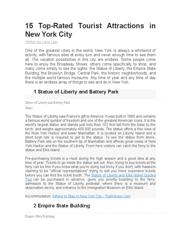 New York In English PDF New York City Theatre