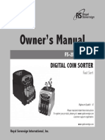 Owner's Manual: Digital Coin Sorter