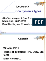 Information Systems Types: Chaffey, Chapter 6 (Not From The Beginning, p237-277) Bob Ritchie, See 12 Week Schedule