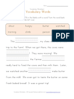 First Grade Vocabulary Worksheet Blanks1