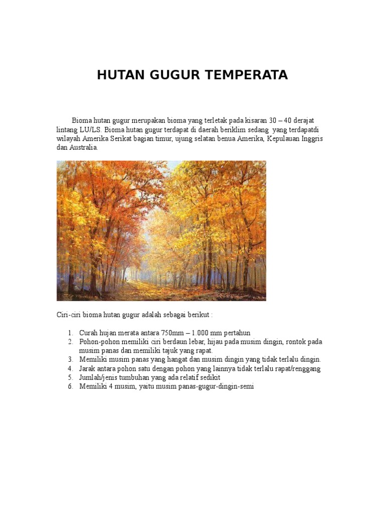 Hutan Gugur Temperata