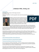 DifferenceBetween VHDL Verilo SystemVerilog