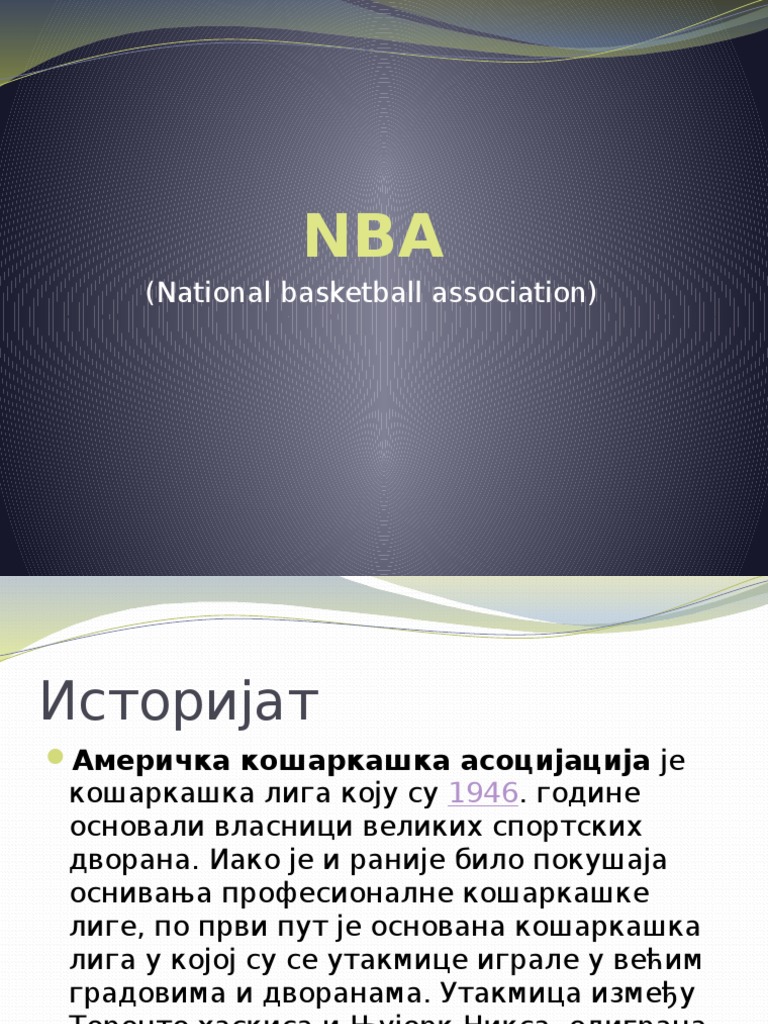 Nba Presentation - Power Point Class | PDF