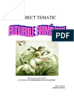 Drimbe Monica Proiect Tematic Bucuriile Primarverii