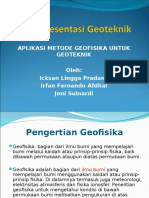 Aplikasi Metode Geofisika Untuk Geoteknik