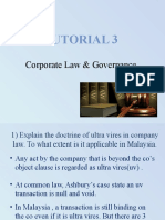 Tutorial 3: Corporate Law & Governance