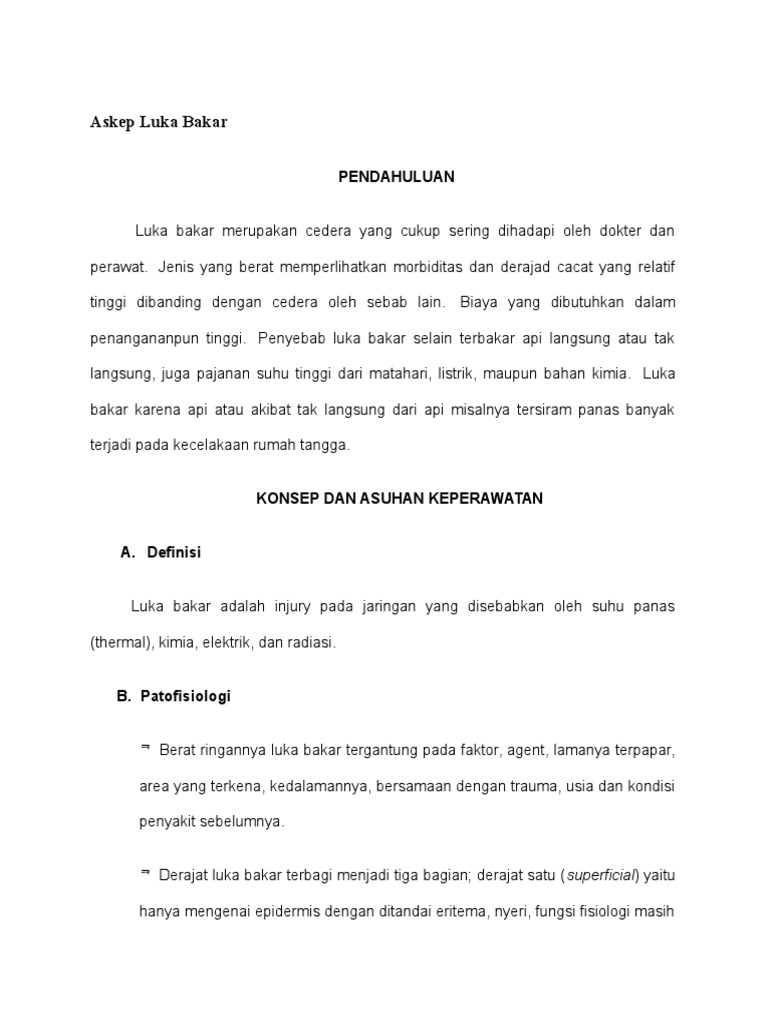 Askep Luka Bakar