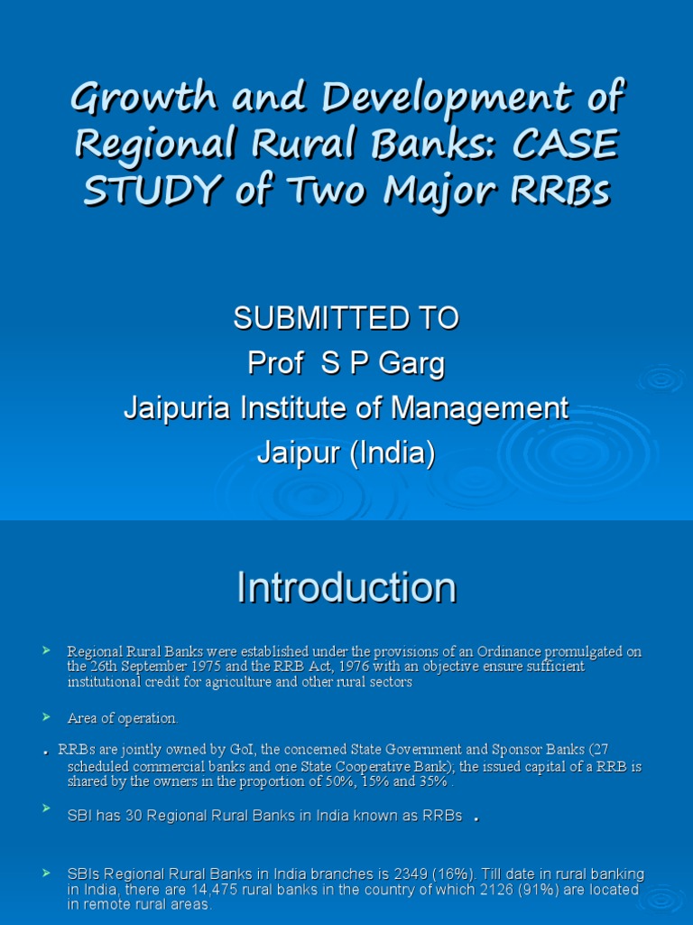 Growth of Regional Rural Banks in India | PDF | Banks | Financial Services