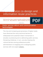 Public Service Co-Design and Information Reuse Practices