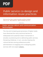 Public Service Co-Design and Information Reuse Practices