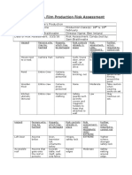 Film Production Risk Assessment