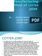 Manufacturing Method of Cotter Joint