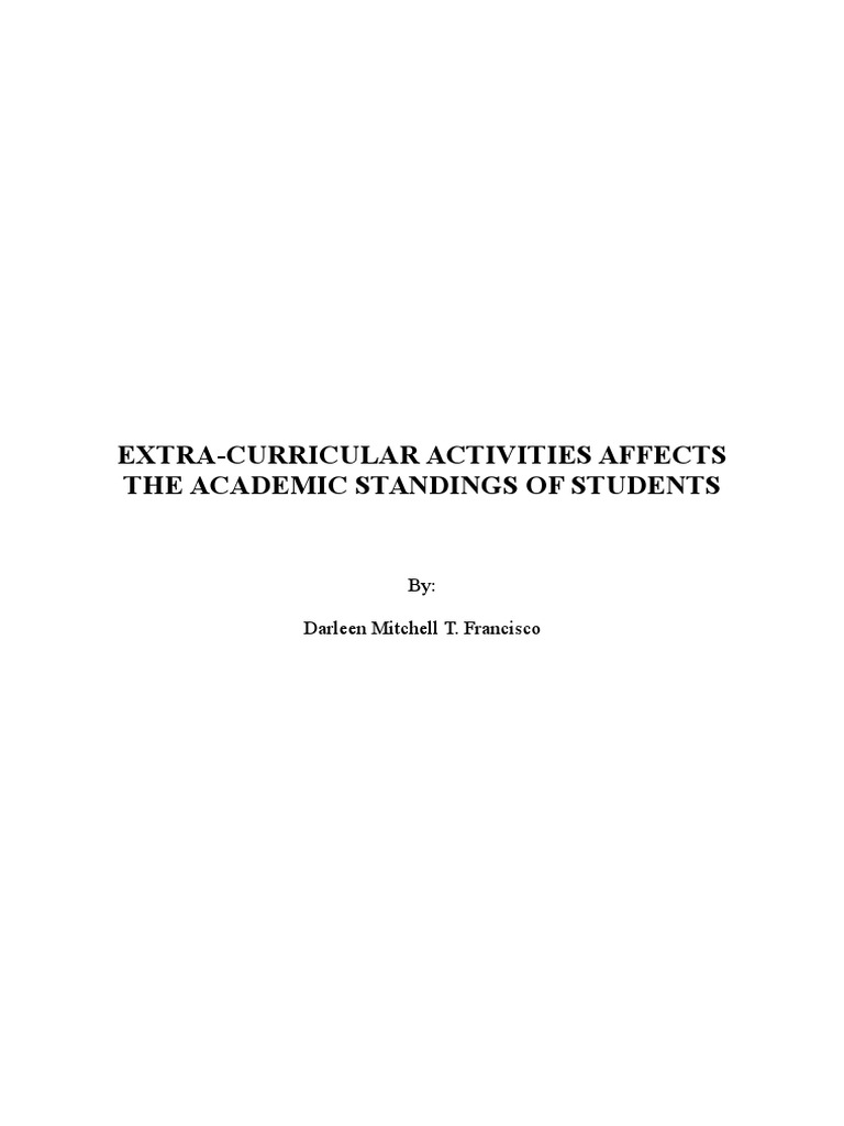 Impact of Extracurricular Activities on Students | PDF | Adolescence ...
