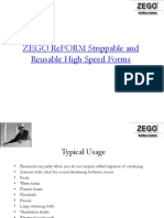 ZEGO ReFORM Strippable and Reusable High Speed Forms