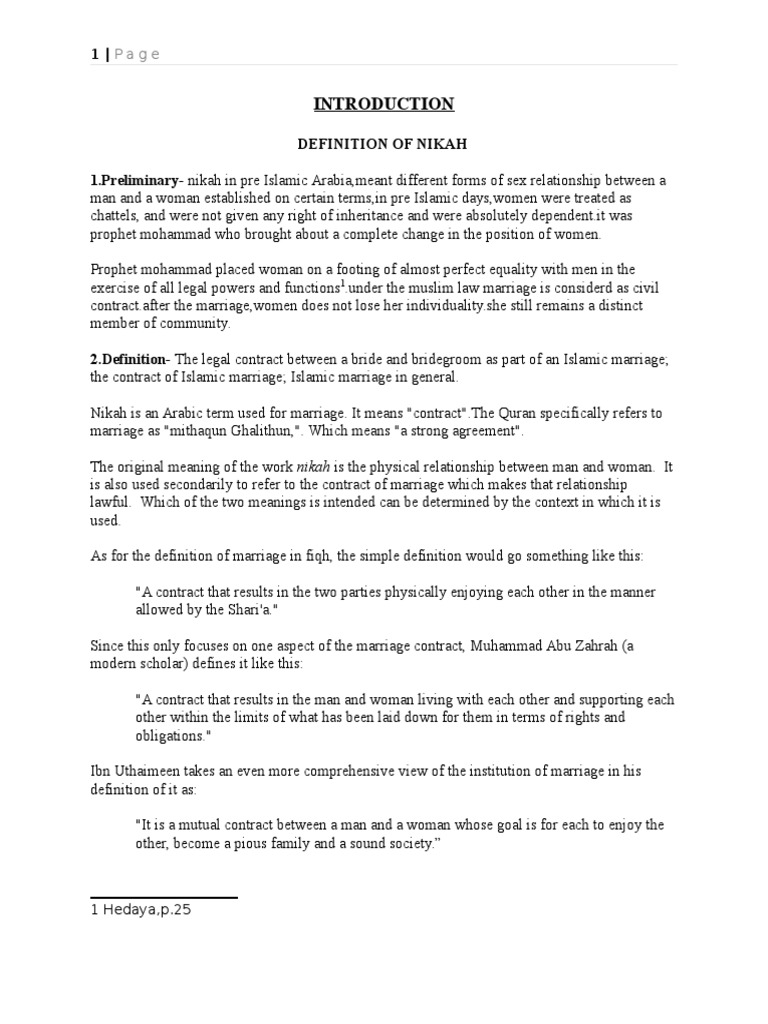 Understanding Nikah in Islam | PDF | Marriage | Wife