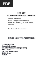 Ent 189 C Programming