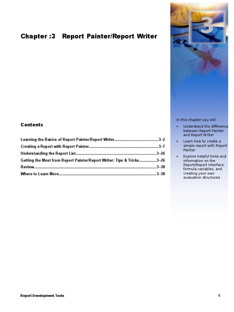 Manual Report Painter Writer | PDF | Page Layout | Parameter (Computer ...