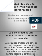 La Sexualidad Es Una Dimension Importante de La