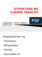 Ang Istruktura NG Wikang Tagalog