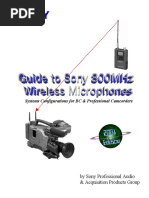 Guide to Sony 800MHz Wireless Microphones