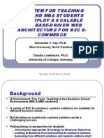 Asystemfor Teaching Mis Andmbastudents To Depl Oy A S Calable Database-D Riv en Web Architecturefor B2Ce-Com Mer Ce